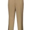 "Men's Wool Feel Regular Fit Dress Pants - Khaki Flat Front Style" -Alberto Nardoni Shop iuCHMT4