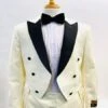 Men Ivory Tuxedo Cream With Tails -Alberto Nardoni Shop ivory tuxedo with tails cream tuxedo with tails