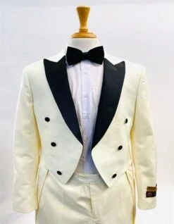 Men Ivory Tuxedo Cream With Tails