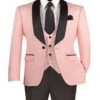 "Paisley Wedding Tuxedo For Men - Slim Fit Vested In Blush Pink" -Alberto Nardoni Shop jGTFUEz
