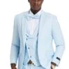 "Men's Sky Blue Polka Dot Prom 2025 & Wedding Suit - One Button Double Breasted Vest" 3 "Men's Sky Blue Polka Dot Prom 2025 & Wedding Suit - One Button Double Breasted Vest" -Alberto Nardoni Shop kWcHOqF