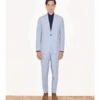 Sky Blue Linen Suit - Flap Two Pockets Suit -Alberto Nardoni Shop light blue linen suit 31900730491132