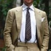 Linen Groom Suit - Tan Linen Suit