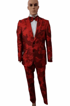 Men Red Prom Suit