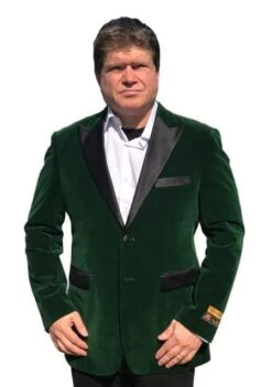 Men's Big And Tall Blazers Velvet - Green / Sport Coat
