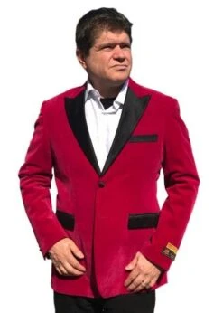 Men's Velvet ~ Fuchsia Big And TallBlazer / Sport Coat