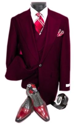 Mens 1930s Suits - Burgundy Suit