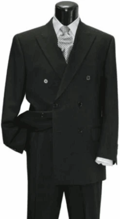 Mens Black Double Breasted Suit