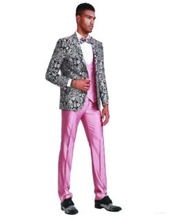 Mens Black/Pink Tuxedos