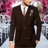 Mens Brown Linen Suit - Brown Summer Wedding Suit