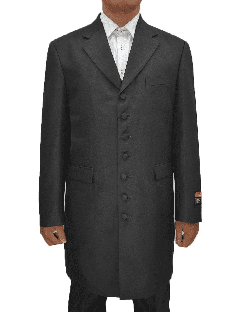 Mens Classic Vested Zoot Suit In Black 1 Mens Classic Vested Zoot Suit In Black