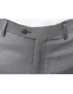 Mens Grey Houndstooth Dress Pants