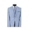 Mens Lightweight Blazer - Two Button With Elbow Patch Sleeve Light Blue Men's Linen Summer Suit Or Blazer Or Sportcoat