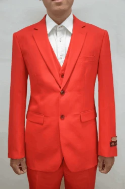 Mens Linen Suits - Summer Orange Suit
