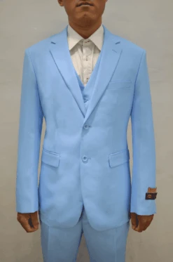 Mens Linen Suits - Summer Sky Blue Suit