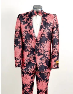 Mens Prom Tuxedo Suit Black & Hot Pink Prom Suit -Alberto Nardoni Shop mens prom tuxedo suit black and hot pink prom suit