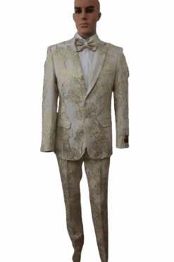 Mens Silver Prom Suit