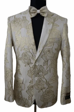 Mens Silver/Gold Prom Suit