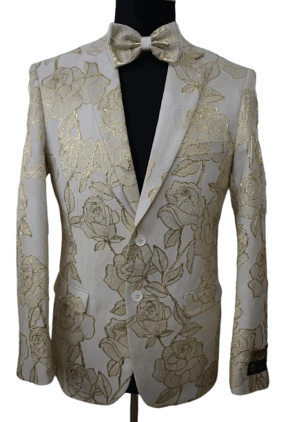 Mens Silver/Gold Prom Suit 1 Mens Silver/Gold Prom Suit