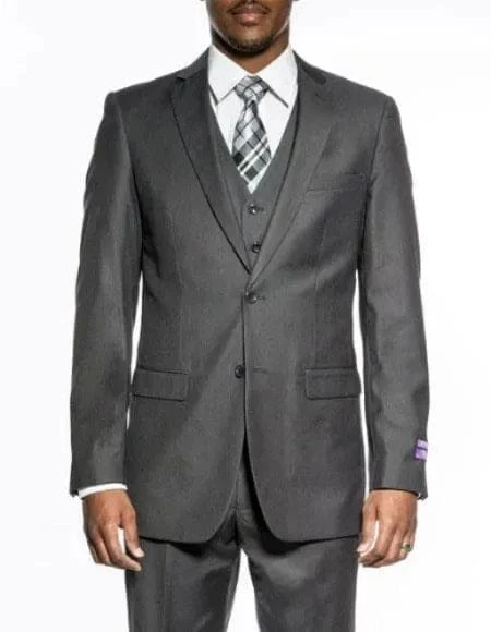 Slim Fit Prom Suits - Wool-SL-H.Charcoal 1 Slim Fit Prom Suits - Wool-SL-H.Charcoal