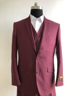 Mens Suits Burgundy -Suit