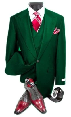 Mens Suits Detroit Michigan - Gadson-54 Hunter Green - Wholesale Mens Suits - Wholesale Suits