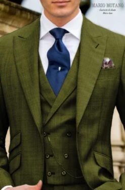 Mens Suits Olive Green