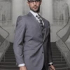 Mens Suits Regular Fit - Wool Suit - Pleated Charcoal Suit$199 -Alberto Nardoni Shop mens suits regular fit wool suit pleated charcoal suit dollar199