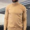 Mens Sweater Camel - Wool And Cashmere Fabric
