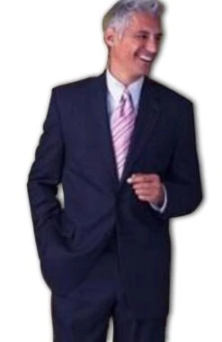 Mens Navy Single Breasted Linen Suit