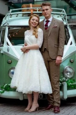 Mens Tweed Wedding Suit -Light Brown - Khaki - Dark Tan