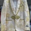 Mens White And Gold Suits - White And Gold Prom Tuxedo
