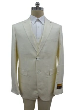 Mens White Linen Suit - White Linen Wedding Suit - White