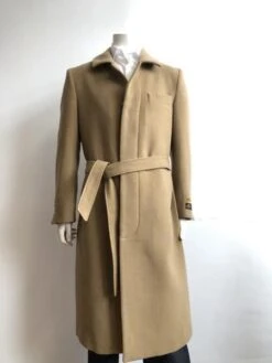 Mens Wool Trench Coat - Camel Mens Overcoat