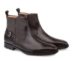 Mezlan Men’s Chelsea Boot – Tobacco Brown Italian Calfskin Leather, Handmade In Spain