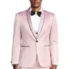Rose Pink Men's Slim Fit Satin Tuxedo Suit - Vested Prom & Wedding Wear -Alberto Nardoni Shop mfcXpUU