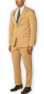 Mix And Match Suits Men's Suit Separates Wool Fabric Khaki Suit By Alberto Nardoni Brand