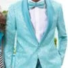 Mens Blue Wedding Suit Modern Fit Designer Pattern Tuxedo Teal Blue Jacket Suit -Alberto Nardoni Shop modern fit designer pattern tuxe