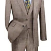Tan Modern Fit Glen Plaid 2 Button Peak Lapel 3 Piece Suit -Alberto Nardoni Shop mv2w 1 tan s 93776d69 41d9 4a12 a120 c04618b2c0fc