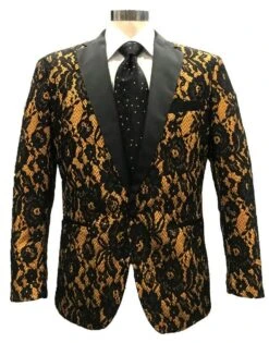 N-115 Black/Camel - Mens Wholesale Blazers