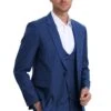 "Sharkskin Slim Fit Men's Wedding Suit - Navy Double Breasted Vest" -Alberto Nardoni Shop nGTKVc6