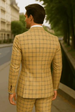 Wool Suit - Italian Made Business Suit By Statement Men's 3 Piece 100% Wool Fashion Suit - Modern Fit -Alberto Nardoni Shop natural4 c45537a3 db16 4b8b a4be 9febdf8191a0