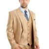 "Sharkskin Business Suit For Men - Two Button Vested In Camel Wheat" -Alberto Nardoni Shop ny2Smm8