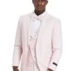 "Men's Pink Polka Dot Prom 2025 & Wedding Suit - One Button Double Breasted Vest" -Alberto Nardoni Shop oJRHVsp