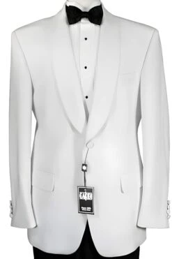 Two Buttons White Dinner Jacket One Button Luxurious Microfiber Fabric White Dinner Jacket