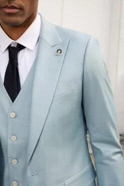 Mens Stacy Adams Suit - Stacy Adams Suit Men's Summer Suit - Sky Blue Vested Peak Lapel -Alberto Nardoni Shop pItkGkh