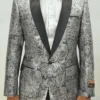 Paisley-300 Silver/Black - Mens Wholesale Blazers