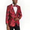 Paisley Jacket Mens Red Paisley Floral Prom Tuxedo Dinner Jacket