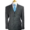 Plus Size Mens Suits - Plus Size Business Suits Black-WHT