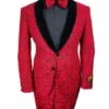 Prom Tuxedo For Men -Floral Prom Suit - Vienna-Dark-Rojo-Lace